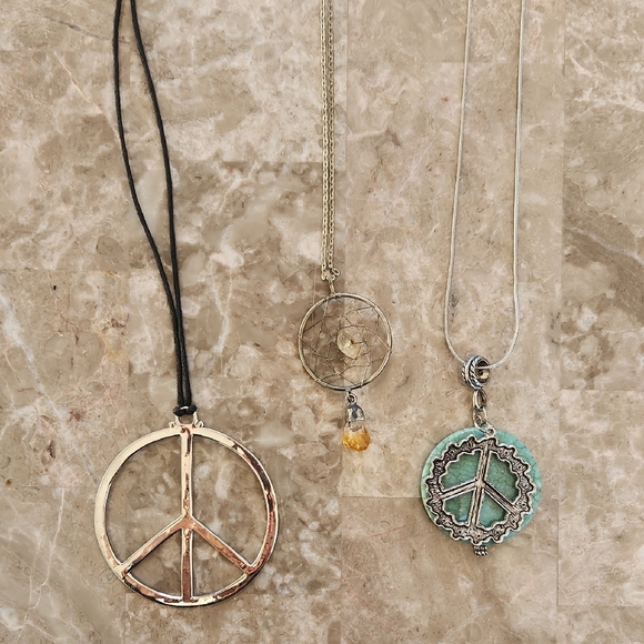 Jewelry - Peace Symbol Pendant Necklaces, 3